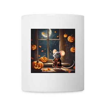 Halloween, Halloween Mouse, Pumpkin - Mug - white - Front