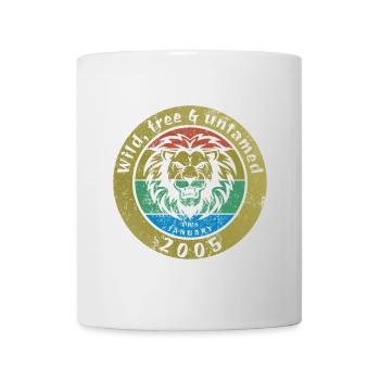 20ème Anniversaire Sauvage, libre et indompté depuis 01/2005 - Mug blanc - blanc - Devant