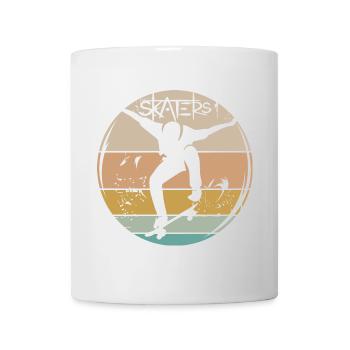 planche à roulettes skateur rétro vintage logo icône icône - Mug blanc - blanc - Devant