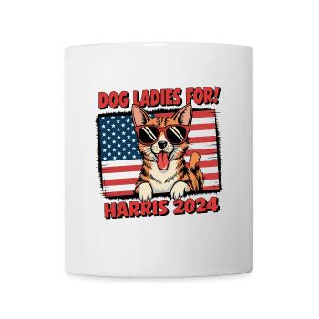 Chien Dames Pour Kamala Harris 2024 États-Unis Amérique - Mug blanc - blanc - Devant