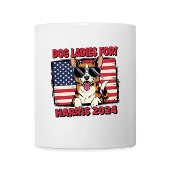 Chien Dames Pour Kamala Harris 2024 États-Unis Amérique - Mug blanc - blanc - Devant