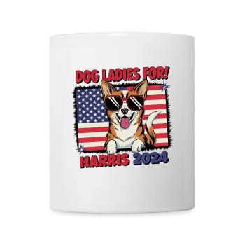 Chien Dames Pour Kamala Harris 2024 États-Unis Amérique - Mug blanc - blanc - Devant