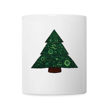 Sapin de Noël Mandala - Mug blanc - blanc - Devant