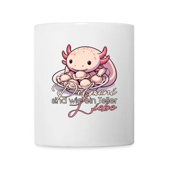 Axolotl Pelmeni Teller Liebe Geschenk - Tasse - Weiß - Vorne