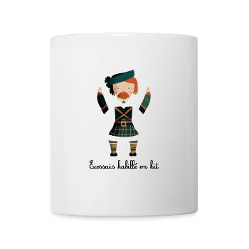 ÉCOSSAIS HABILLÉ EN KIT ! (kilt) - Mug blanc - blanc - Devant