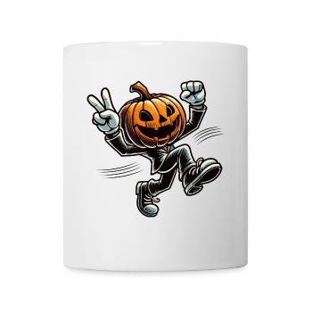 Tanzender Kürbis - Halloween Spaß mit Stil - Tasse - Weiß - Vorne