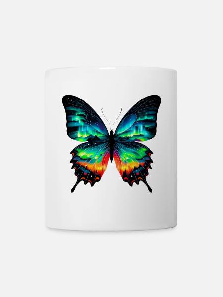 Schmetterling - Tasse - Weiß