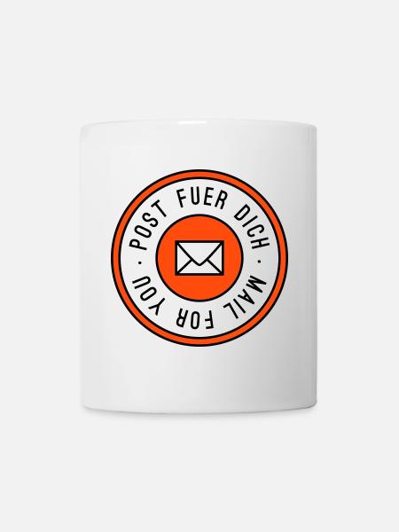 Post fuer dich dreifarbig - Tasse - Weiß