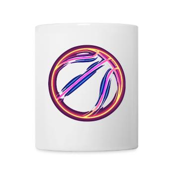 Basketball Retrowave - Tasse - Weiß - Vorne