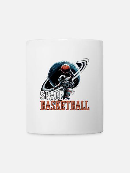 Space Basketball Astronaut Geschenk - Tasse - Weiß