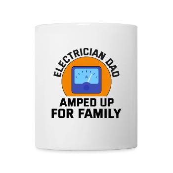 Electrician Dad: Amped Up for Family - Mug - white - Front