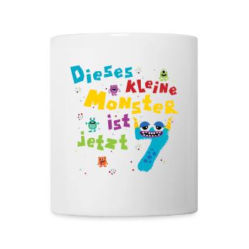 Dieses kleine Monster ist jetzt 7 Kindergeburtstag - Tasse - Weiß - Vorne