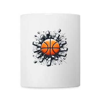 Basketball Crashing Through Wall Design - Mug - white - Front