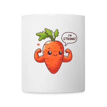 Kawaii-Karottenmuskel - Tasse - Weiß - Vorne