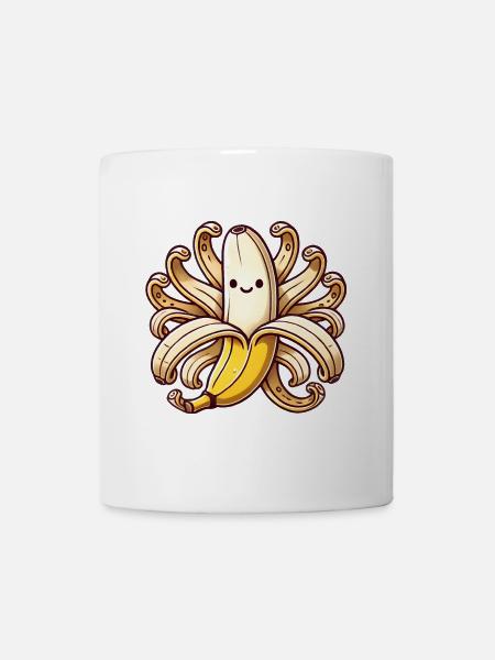 Verspielte OctoBanana Illustration - Tasse - Weiß