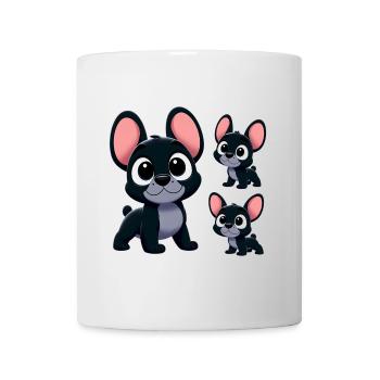 Französische Bulldogge 8 - Tasse - Weiß - Vorne