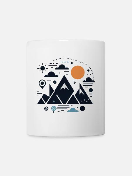 Gebirge - Tasse - Weiß