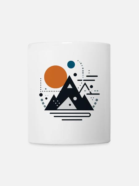 Gebirge - Tasse - Weiß