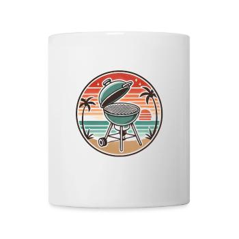 Grill Chill Sommer BBQ Retro Design - Tasse - Weiß - Vorne