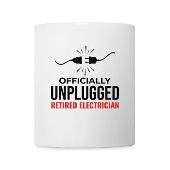 Retired Electrician: Officially Unplugged - Mug - white - Front