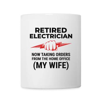 Retired Electrician: Home Office - Mug - white - Front