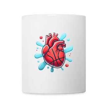Heart Basketball Splash Graphic - Mug - white - Front