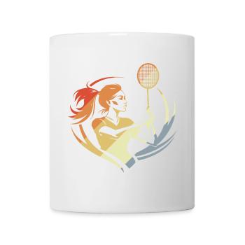 Vintage Badminton Mädchen - Tasse - Weiß - Vorne