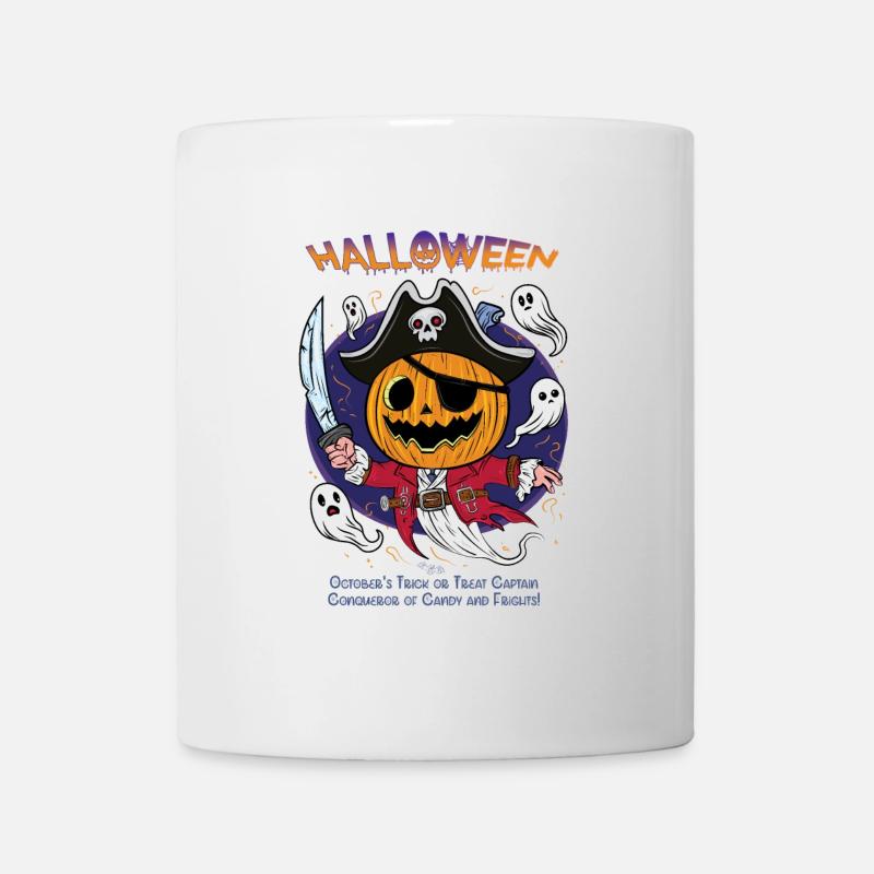 Captain Pumpkin Halloween | Candy Conqueror - Mug - white