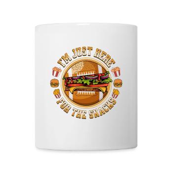 Football américain chez Just Here For The Snacks - Mug blanc - blanc - Devant