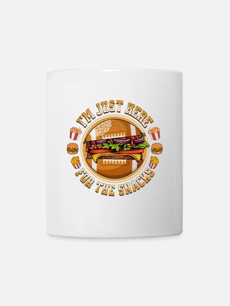 American Football Im Just Here For The Snacks - Tasse - Weiß