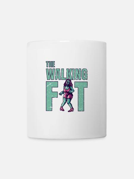 The Walking Fat Dicke Zombie Frau - Tasse - Weiß