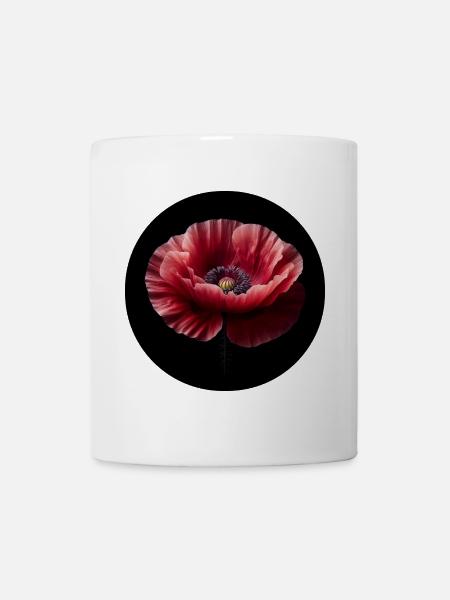 Mohnblume fotorealistisch - Tasse - Weiß