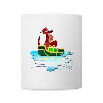 CHRISTMAS KANGAROO SLEIGH - Mug - white - Front