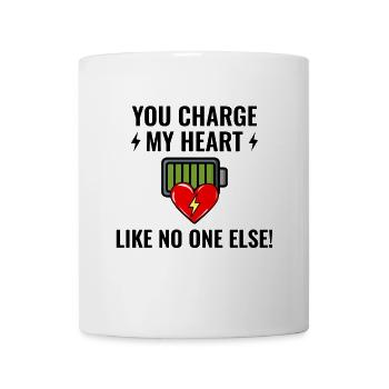 Elektriker Valentine: Du lädst mein Herz auf - Tasse - Weiß - Vorne