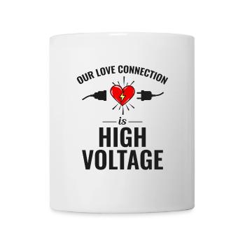 Électricien Valentine : High Voltage Love - Mug blanc - blanc - Devant