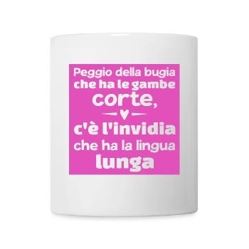 Aufkleber ironische Phrase lügen Neid Aufkleber - Tasse - Weiß - Vorne