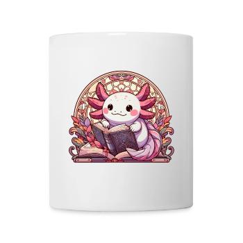 Axolotl Livre Livres Lecture Cadeau - Mug blanc - blanc - Devant