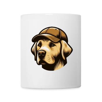 Labrador avec casquette - Mug blanc - blanc - Devant