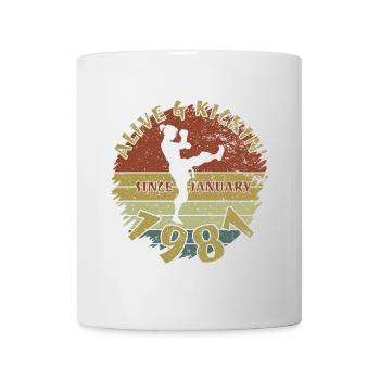 44. Geburtstag Alive and kickin since 01/1981 - Tasse - Weiß - Vorne