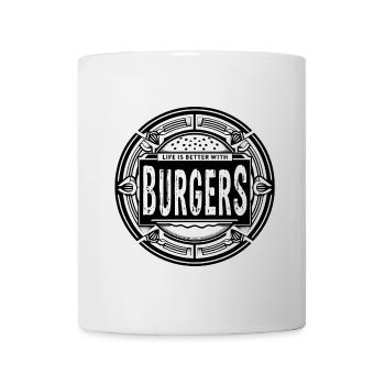 life is better with burgers - Tasse - Weiß - Vorne