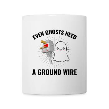 Electrician Halloween Ghost Ground Wire Fun - Mug - white - Front