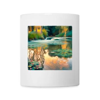 Impressionismus Fluss - Tasse - Weiß - Vorne