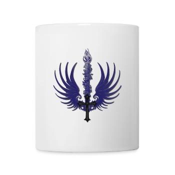 Federflügel, Fackeln, Ranken, coole Tees - Tasse - Weiß - Vorne