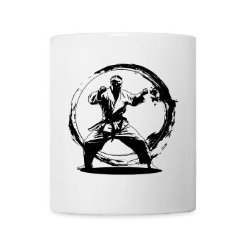 Karate Man Silhouette - Mug - white - Front