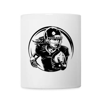 American Football Woman Silhouette - Mug - white - Front