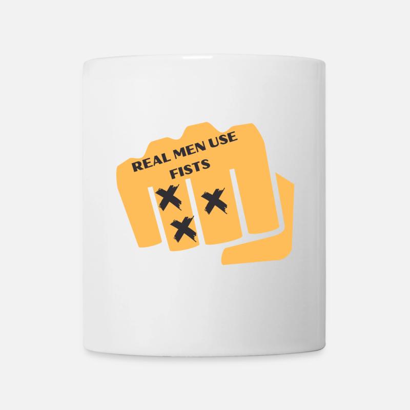 Fäuste Karte Grafik - Tasse - Weiß