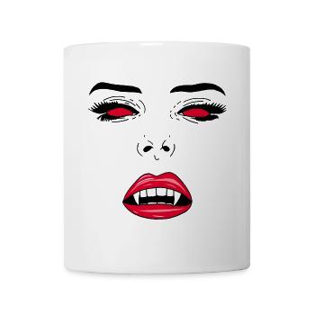 Vampire Woman Face - Mug - white - Front