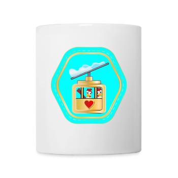 SKIFAHREN PAARE - HÜHNER COMIC - Tasse - Weiß - Vorne