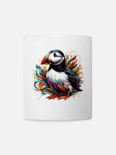 Papageitaucher - Tasse - Weiß