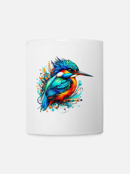Eisvogel - Tasse - Weiß